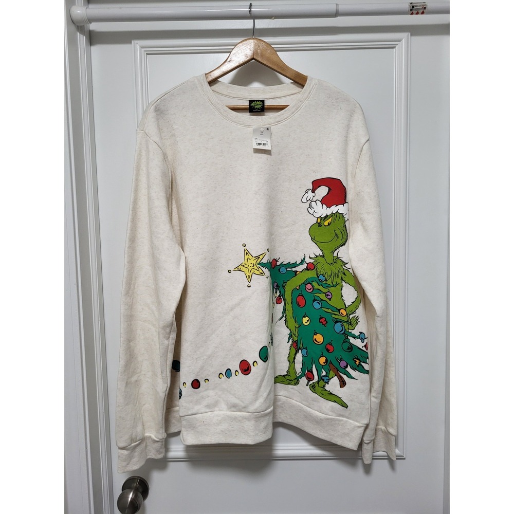 New Dr Seuss The Grinch Holiday Crewneck Sweatshirt Sz 2X